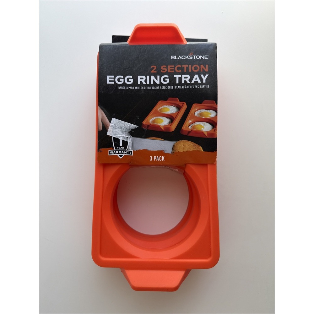 BLACKSTONE 5600 Silicone Egg & Omelet Ring Tray (Set of 3) Non Stick